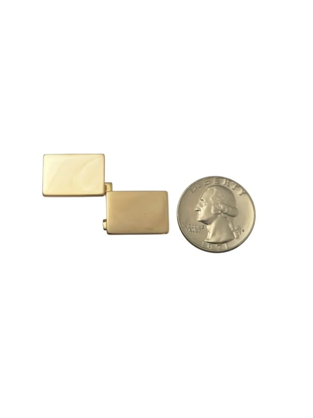 Tiffany & Co. 14K Yellow Gold Rectangle Cufflinks #24992